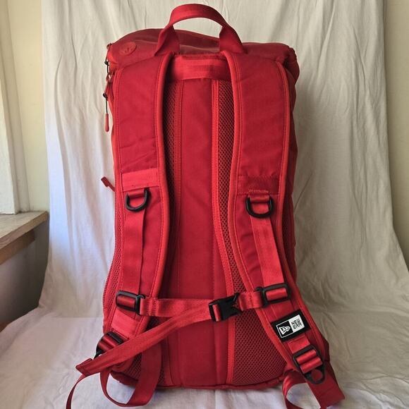 New Era Red Nylon Backpack Rucksack - Picture 4 of 8